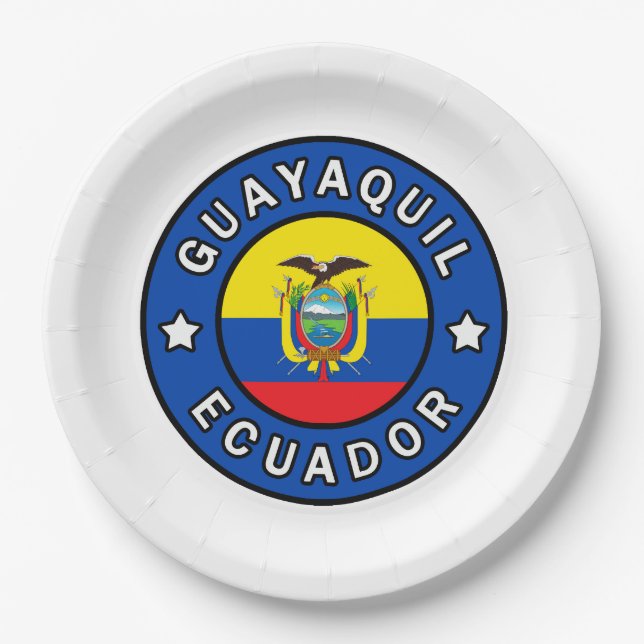 Guayaquil Ecuador Paper Plate (Front)