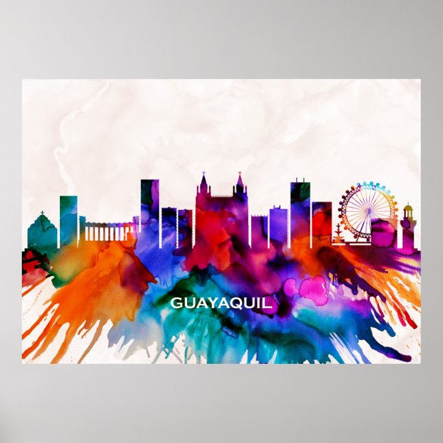 Guayaquil Skyline Poster (Front)