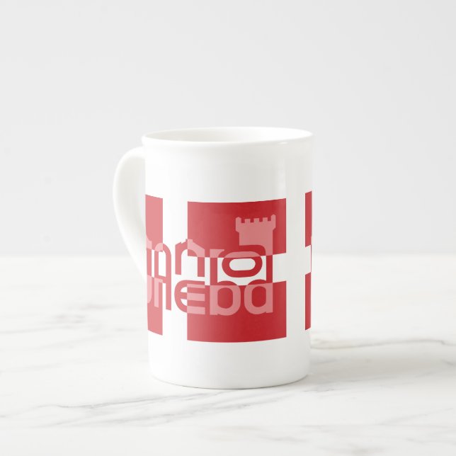 Gud Velsigne Dig, Min Danske Ven Bone China Mug (Front Left)