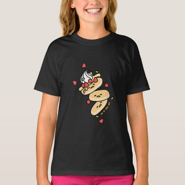 Gudetama Pancakes Up in the Air  T-Shirt (Front)