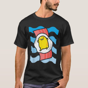 Gudetama the Lazy Egg Waves Bacon Floaty Ocean Bea T-Shirt