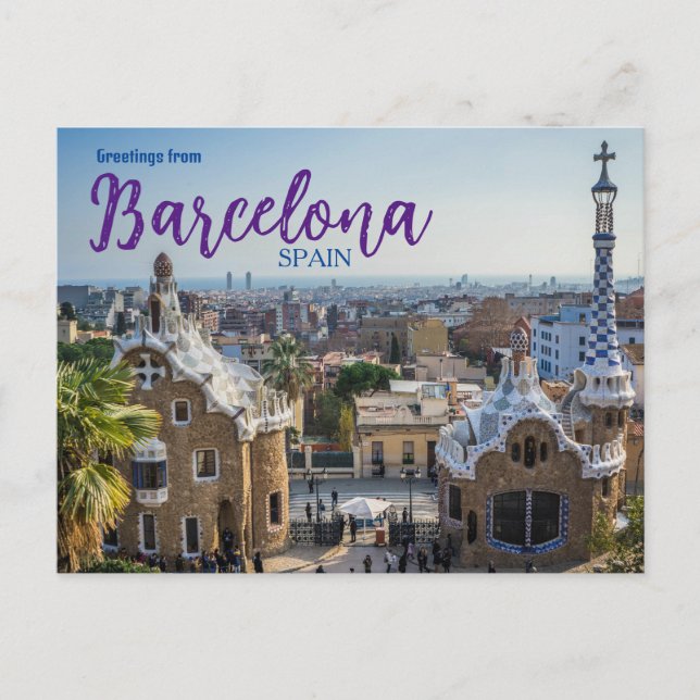 Guell Park Gaudi Barcelona Spain  Postcard (Front)