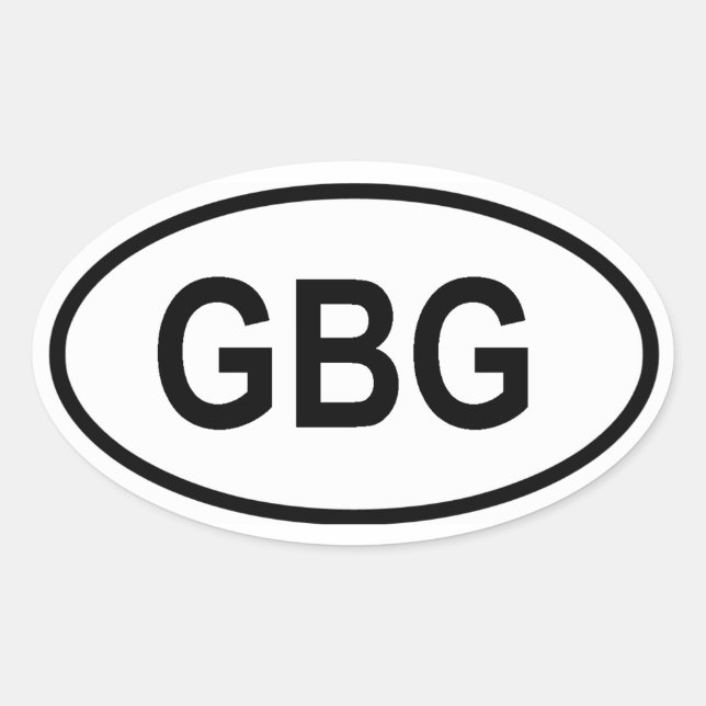 Guernsey "CBG" Oval Sticker (Front)