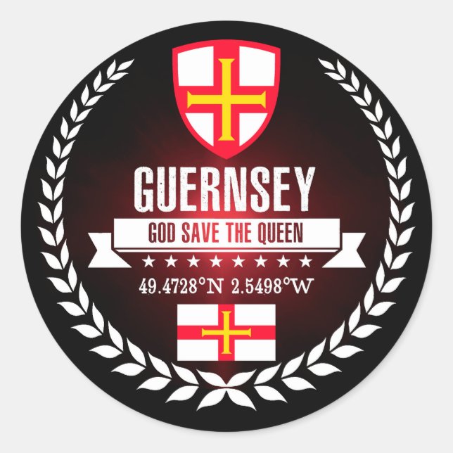 Guernsey Classic Round Sticker (Front)