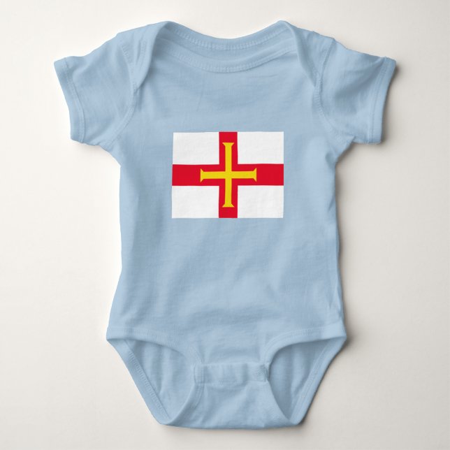 Guernsey Flag Baby Bodysuit (Front)