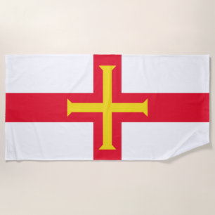 Guernsey flag beach towel