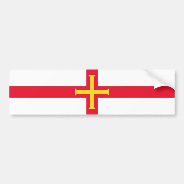 Guernsey Flag Bumper Sticker (Front)