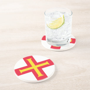 Guernsey flag coaster