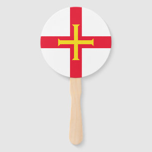 Guernsey Flag Hand Fan