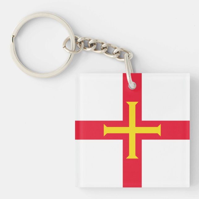 Guernsey Flag Key Ring (Front)
