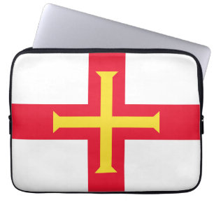 Guernsey flag laptop sleeve