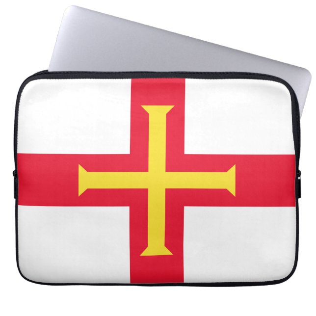 Guernsey flag laptop sleeve (Front)