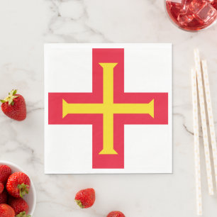 Guernsey flag napkin