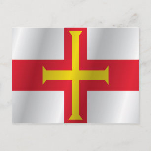 Guernsey flag postcard
