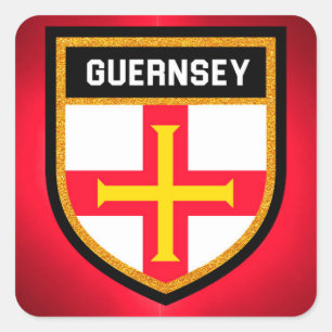 Guernsey Flag Square Sticker