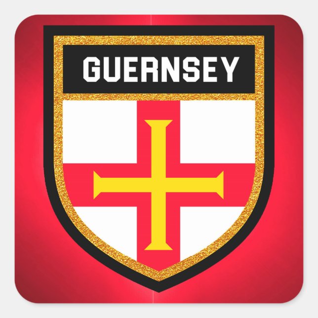 Guernsey Flag Square Sticker (Front)