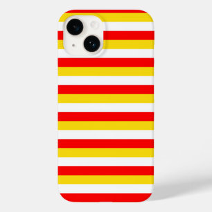 Guernsey flag stripes red yellow white pattern Nor Case-Mate iPhone 14 Case