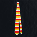 Guernsey flag stripes red yellow white pattern Nor Tie<br><div class="desc">Guernsey flag stripes red yellow white pattern Normandy United Kingdom</div>