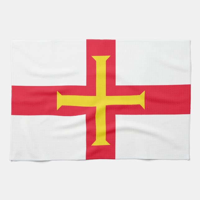 Guernsey Flag Tea Towel (Horizontal)