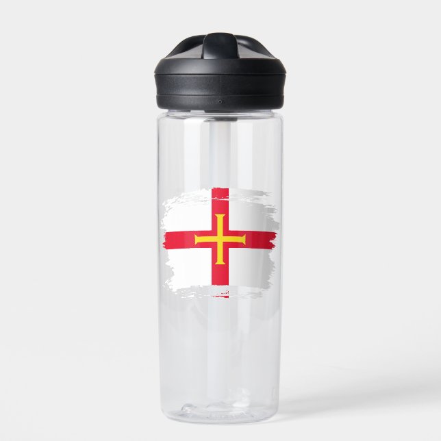 Guernsey flag water bottle (Front)