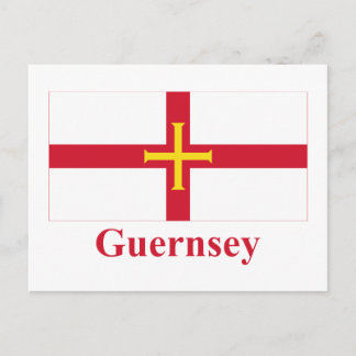 Guernsey Flag with Name Postcard