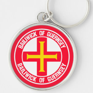Guernsey Round Emblem Key Ring