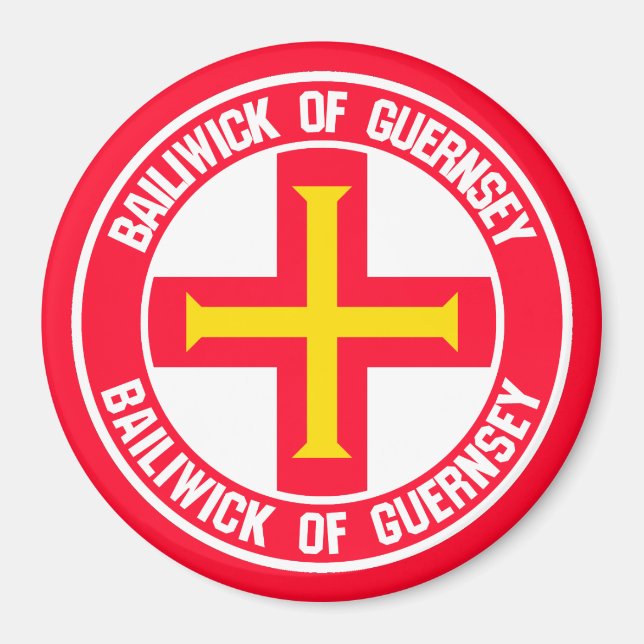 Guernsey Round Emblem Magnet (Front)