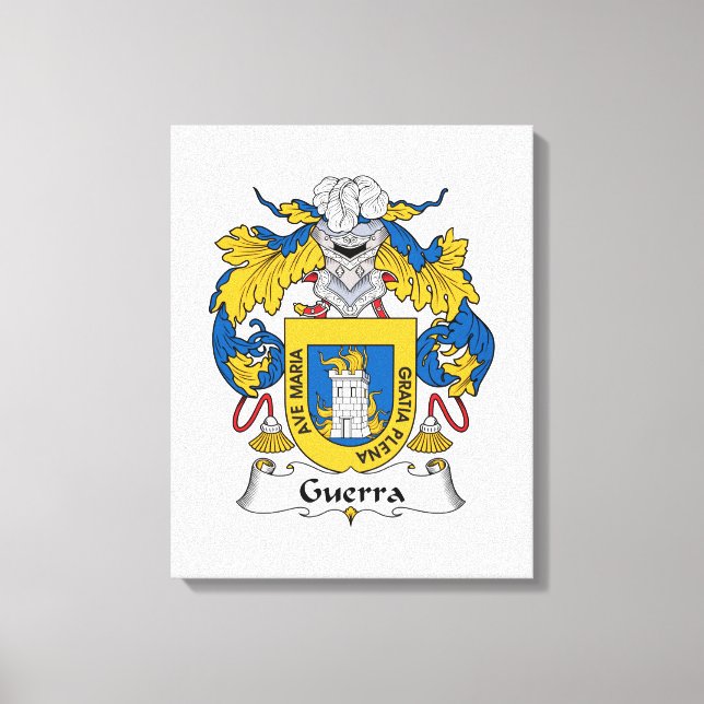 Guerra Family Crest Canvas Print (Front)