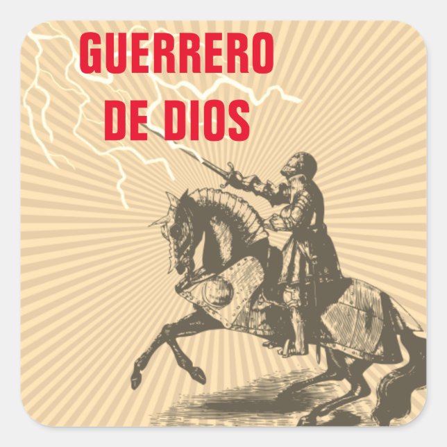  guerrero de Dios Square Sticker (Front)