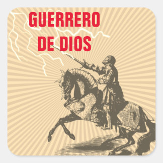 guerrero de Dios Square Sticker