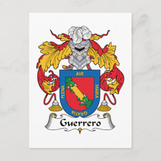 Guerrero Family Crest Postcard
