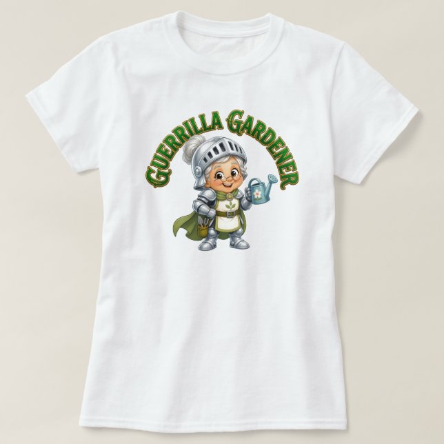 Guerrilla Gardener Granny T-Shirt (Design Front)