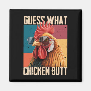 Guess A What Chicken B Utt Rooster Sungles Farm Po Magnet