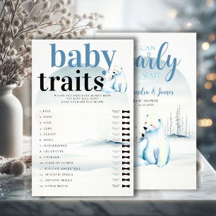 Guess Baby Features Shower Game Polar Bear Cub Mum Flyer