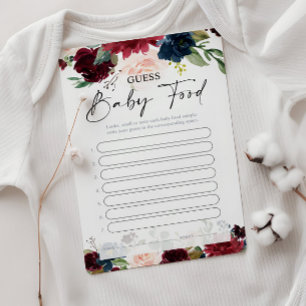 Guess Baby Food Game Cards - Baby Shower Game
