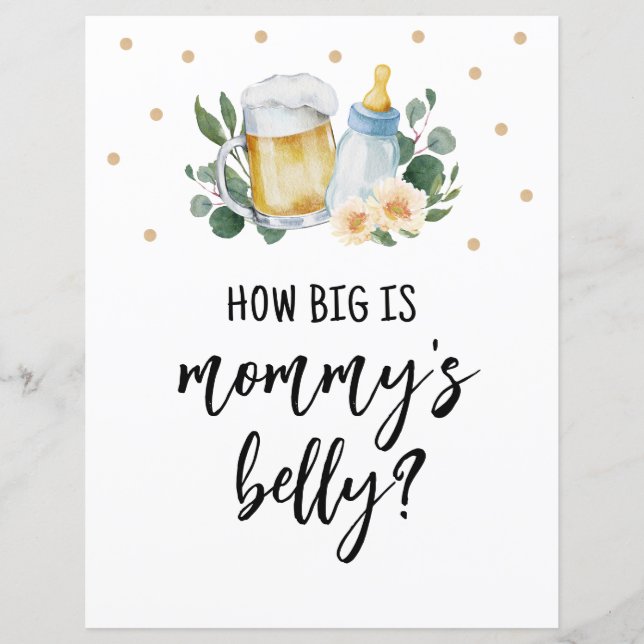 Guess How Big Is Mommy Belly Sign Baby Is Brewing (Front)