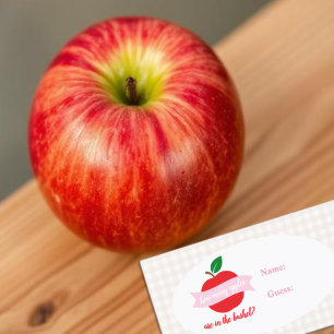 Guess How Many Apples Girls Birthday Game Enclosure Card