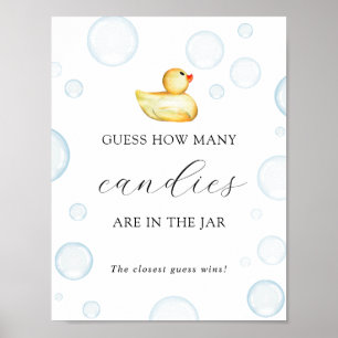 Guess How Many Are in the Jar Shower Game Poster