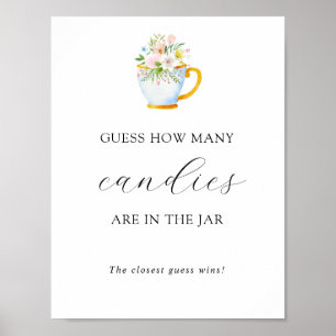 Guess How Many Are in the Jar Shower Game Poster