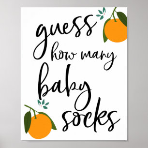 Guess how many baby socks sign