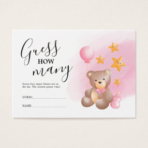 Guess How Many Bear Baby Shower Game