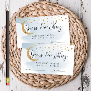 Guess How Many Blue Over the Moon Guess Card