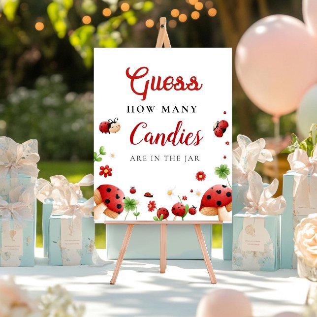 Guess how many candies love bug  baby Shower sign (Creator Uploaded)