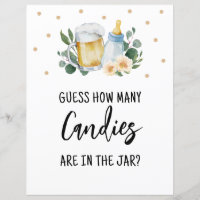 Guess How Many Candies Sign Baby Is Brewing Game