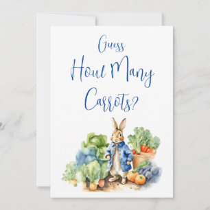 Guess how many carrots sign invitation