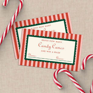 Guess How Many Christmas Holiday Game Card