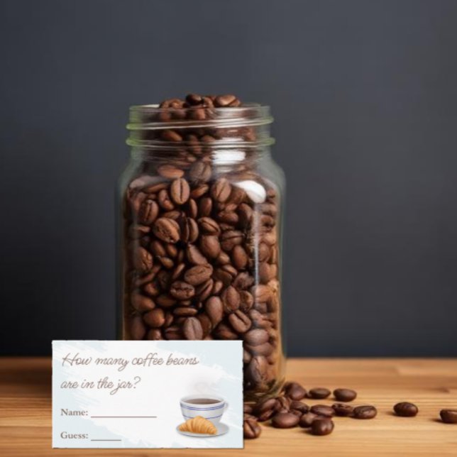Guess How Many Coffee Beans Bridal Shower Enclosure Card (Creator Uploaded)