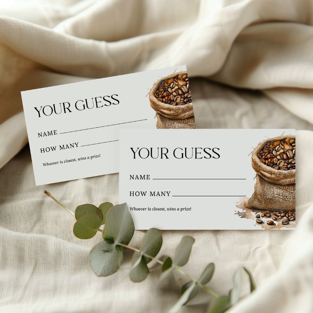 Guess How Many Coffee Beans Shower Game Enclosure Card (Creator Uploaded)
