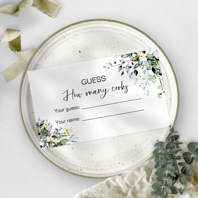 Guess How Many Corks Bridal Game Enclosure Card (Creator Uploaded)