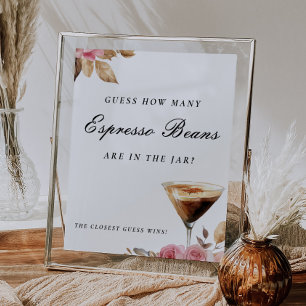 Guess How Many Espresso Beans Bridal Shower Sign